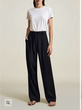 Kallmeyer New York Le Smoking Trouser in Black Sporty Suiting wide leg size 2